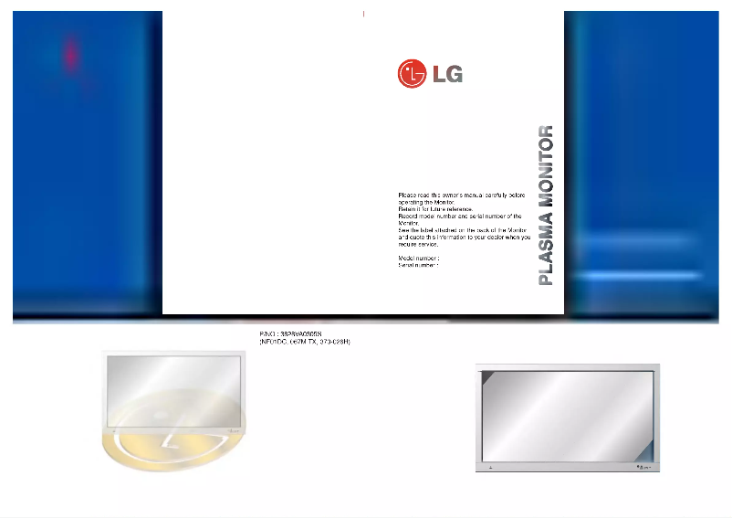 Page 1 de la notice Manuel utilisateur LG MT-42PZ15