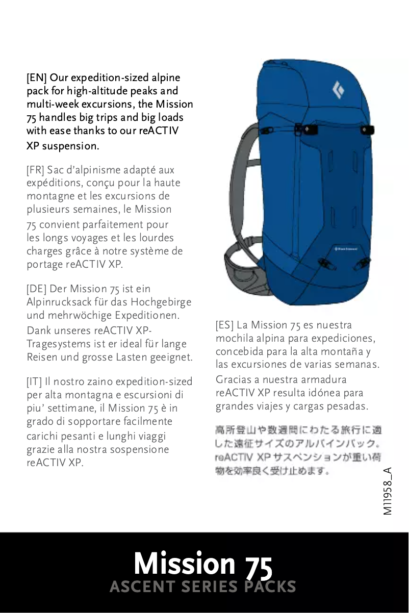 Page n°1 - Manuel utilisateur Black Diamond Speed 50 Pack