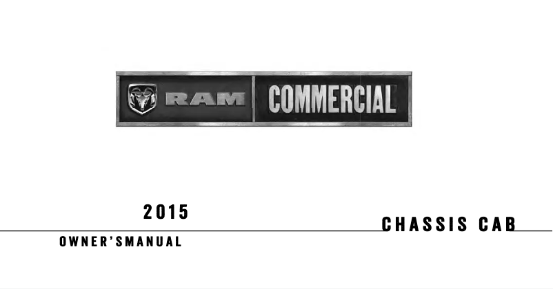 Page 1 de la notice Manuel utilisateur RAM 3500 Chassis Cab (2015)