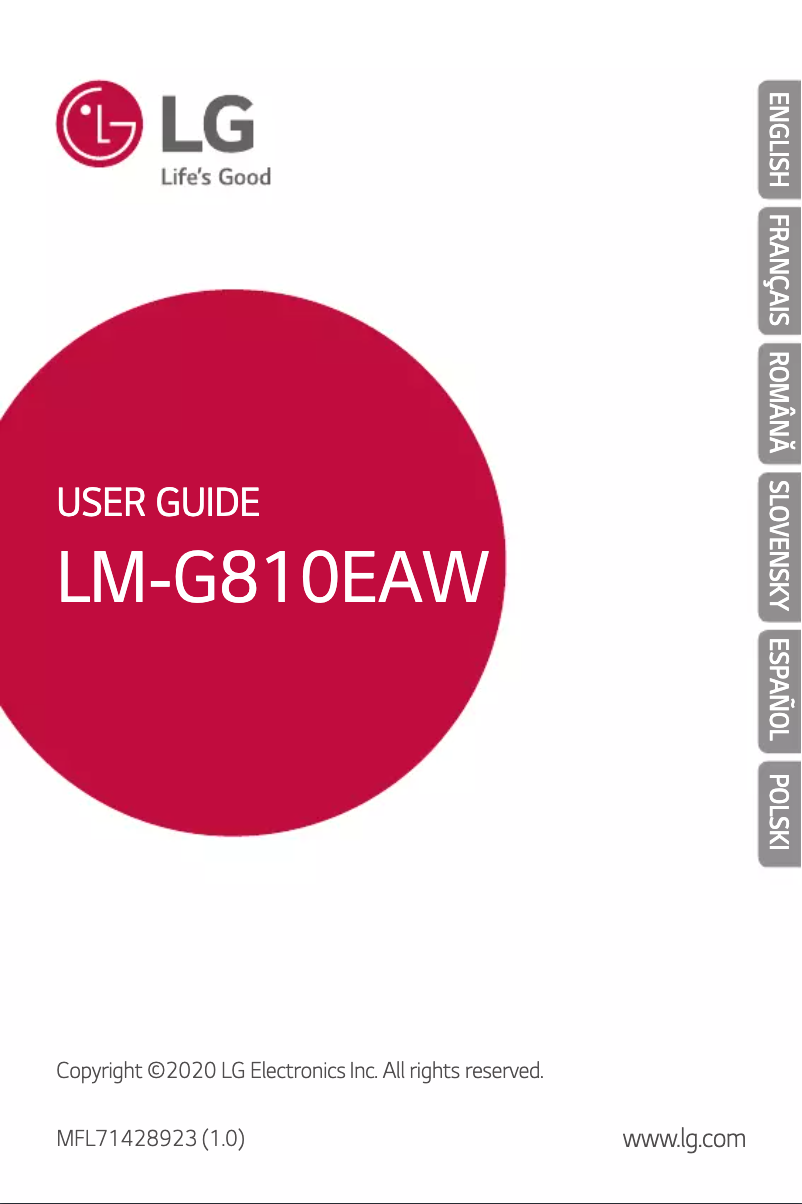 Página 1 del manual Manual de usuario LG G8s ThinQ