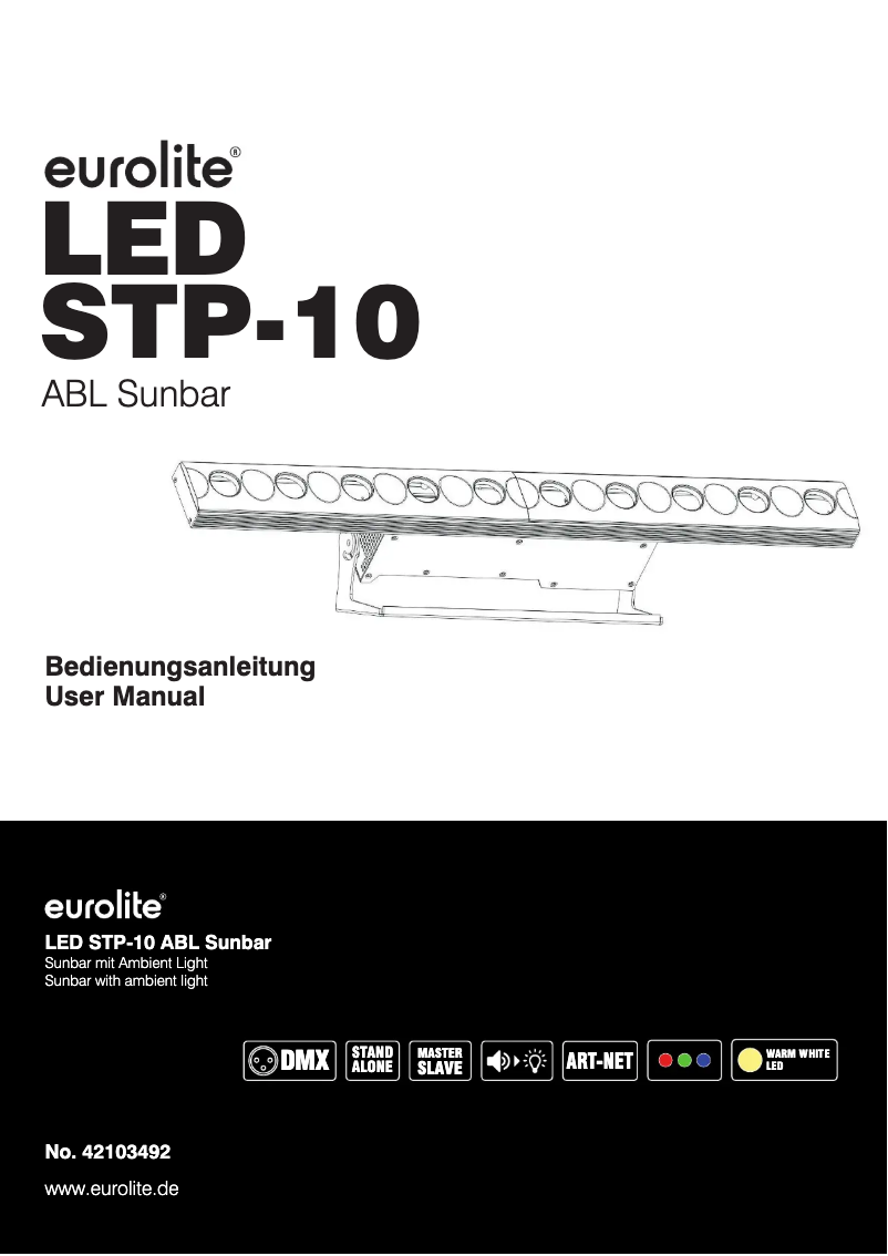 Página 1 del manual Manual de usuario Eurolite LED STP-10