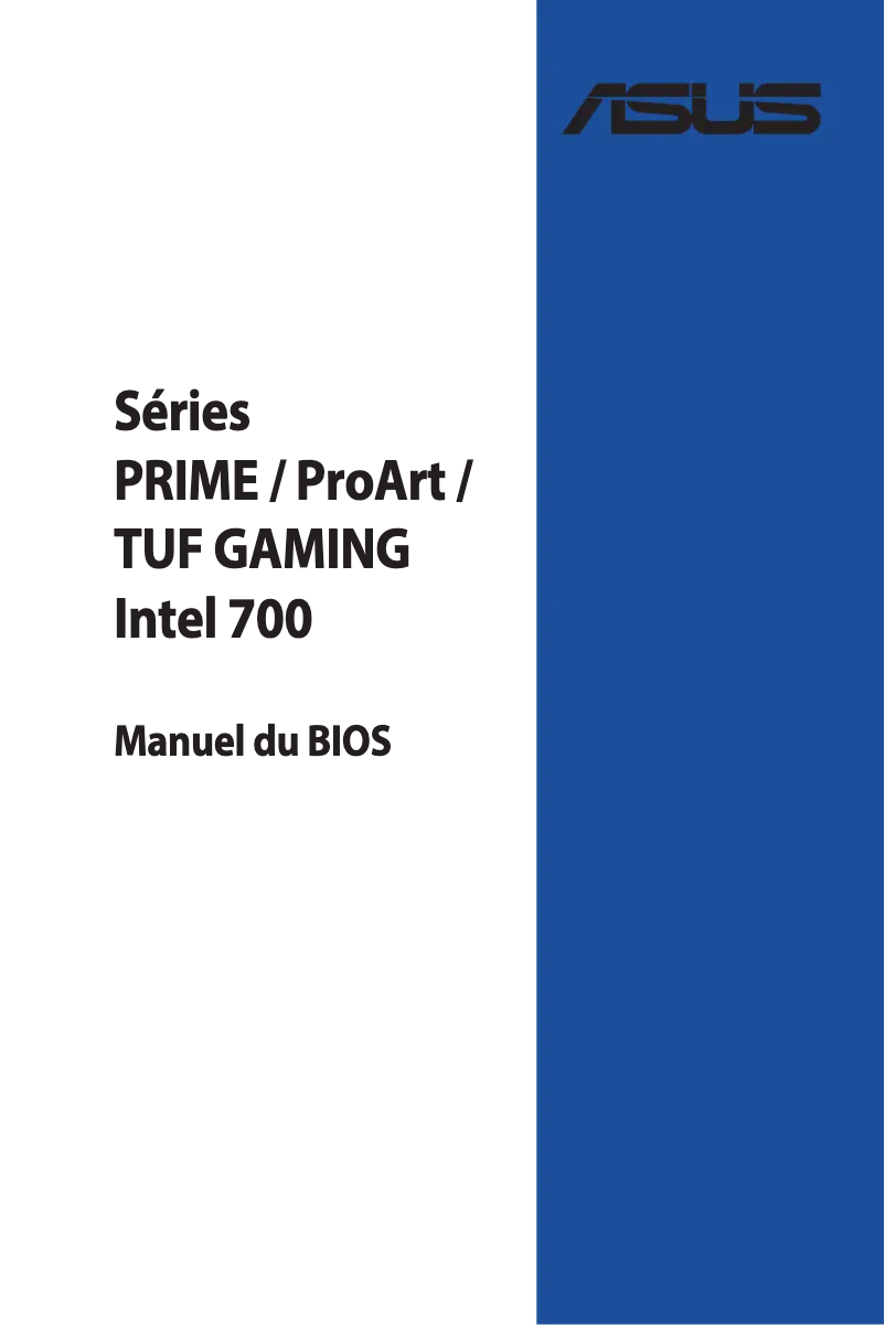 Image de la première page du manuel de l'appareil TUF Gaming B760-PLUS WIFI