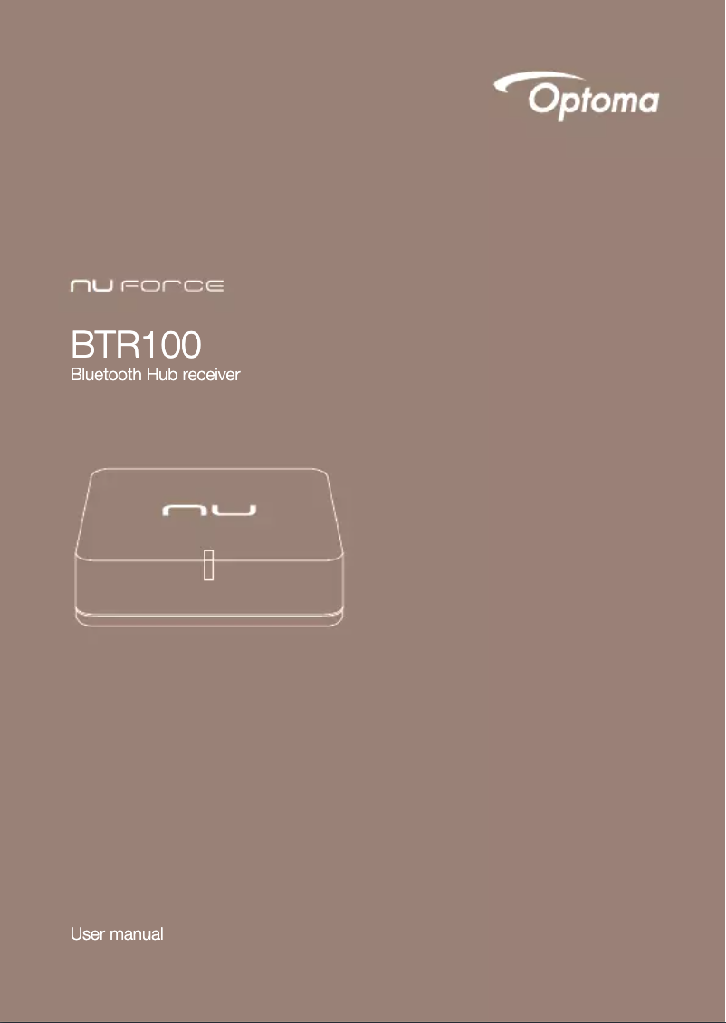 Image de la première page du manuel de l'appareil BTR100