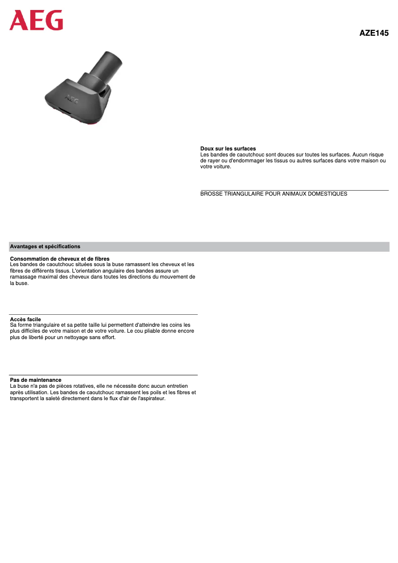 Página 1 del manual Manual de usuario AEG AZE145