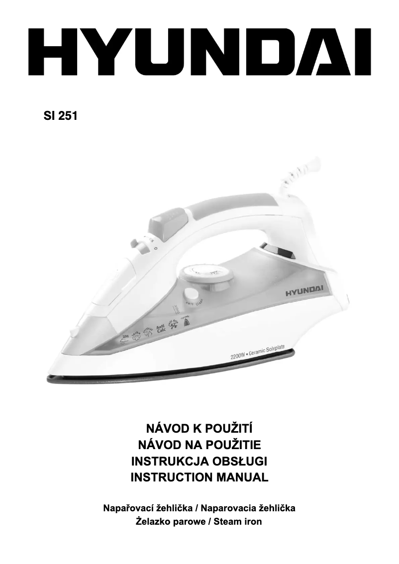 Page 1 de la notice Manuel utilisateur Hyundai SI 215