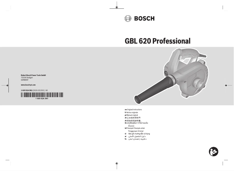 Page 1 de la notice Manuel utilisateur Bosch GBL 620 Professional