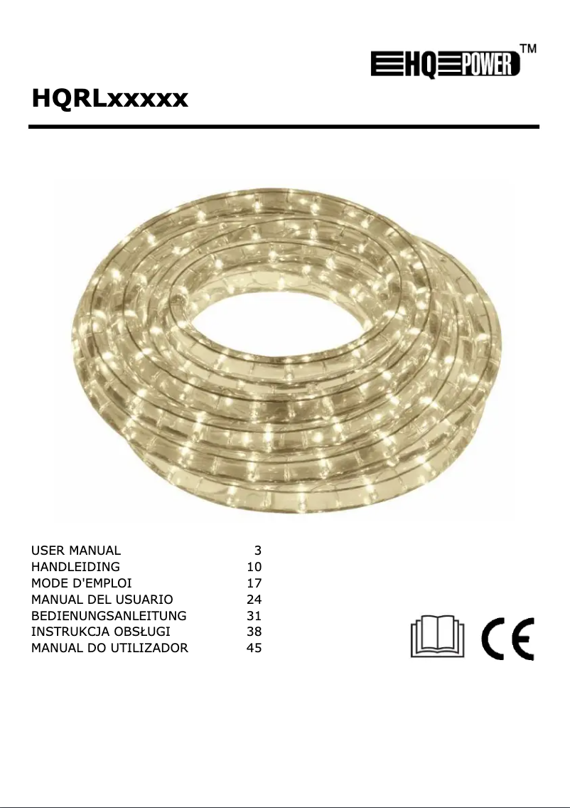 Page 1 de la notice Manuel utilisateur HQ Power HQRL09003