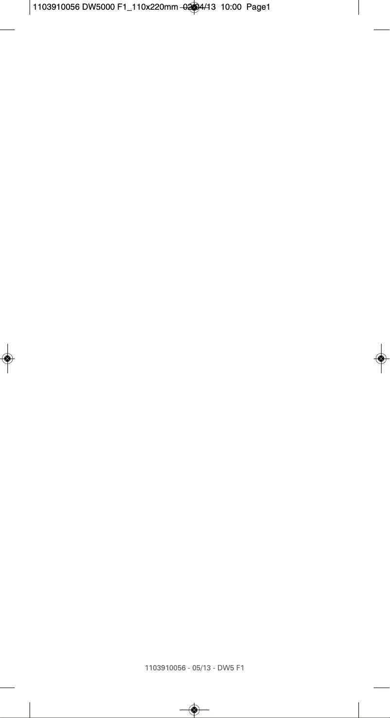 Page n°1 - Manuel utilisateur Rowenta Focus DW5100