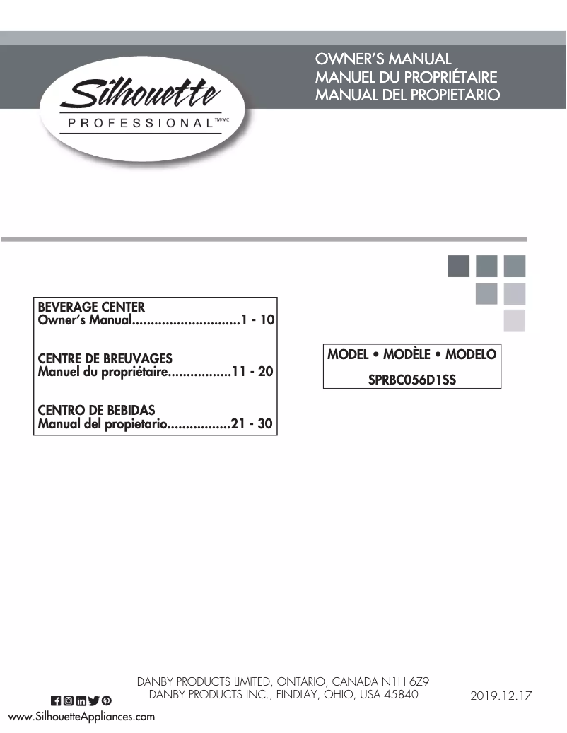 Image de la première page du manuel de l'appareil SPRBC056D1SS