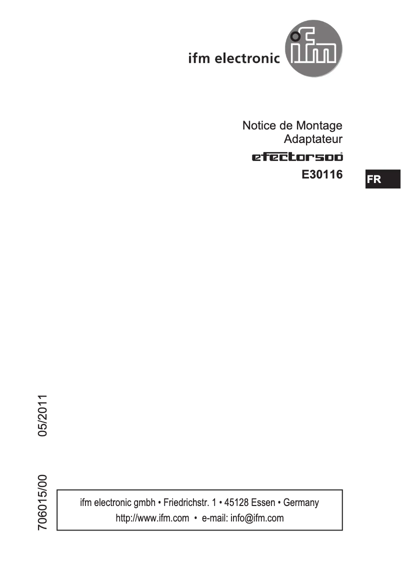 Image de la première page du manuel de l'appareil E30116