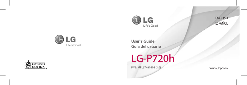 Page 1 de la notice Manuel utilisateur LG Optimus P720
