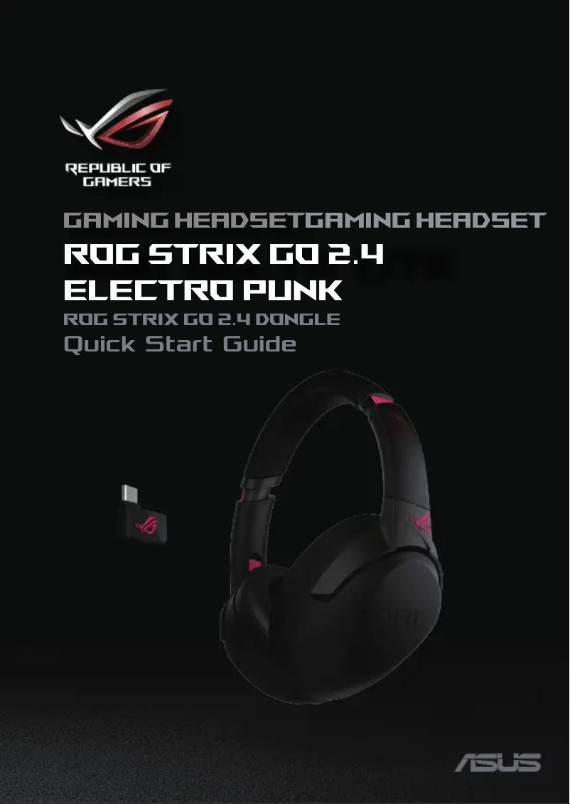 Page 1 de la notice Manuel utilisateur Asus ROG Strix Go 2.4 Electro Punk