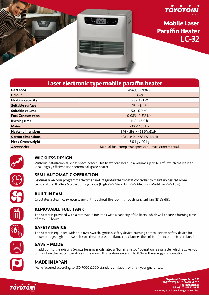 Page 1 de la notice Fiche technique Zibro LC 32