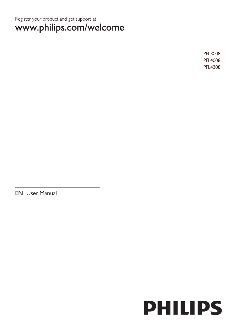 Page 1 de la notice Manuel utilisateur Philips 42PFL4308
