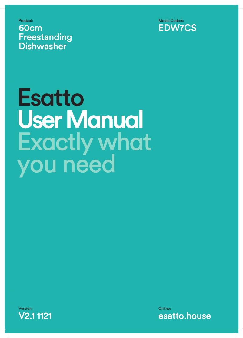 Página 1 del manual Manual de usuario Esatto EDW7CS