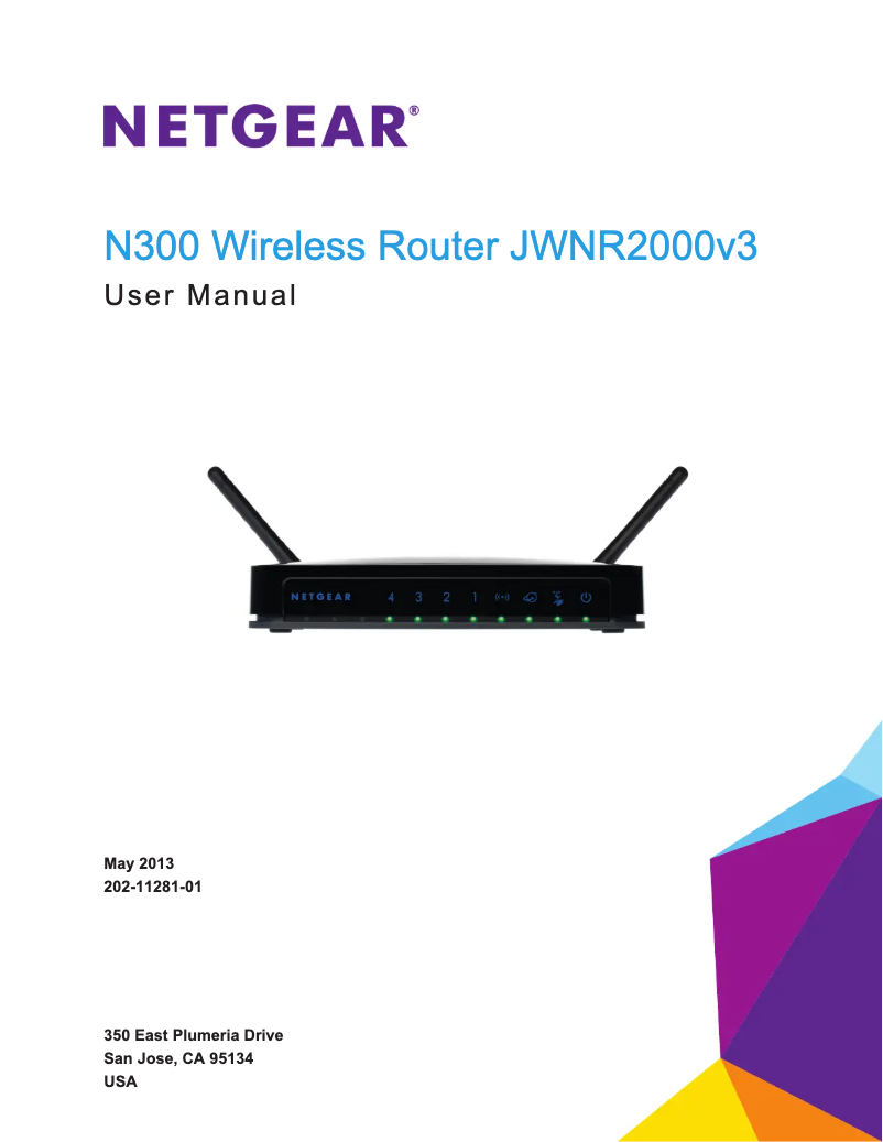 Page n°1 - Manuel utilisateur Netgear JWNR2000v3