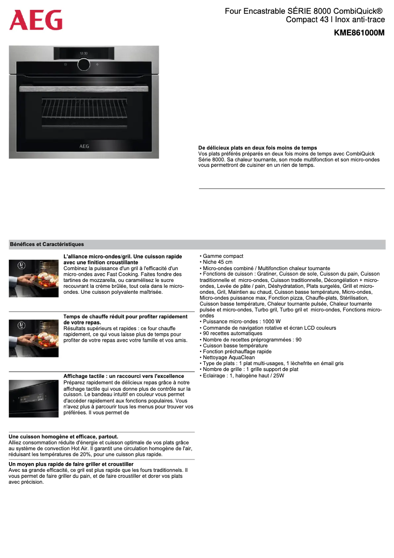 Image de la première page du manuel de l'appareil KME861000M