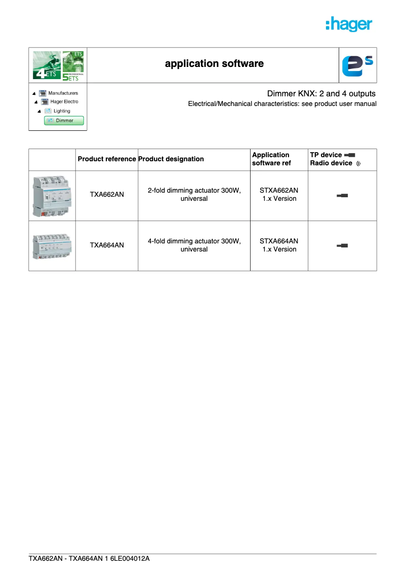 Image de la première page du manuel de l'appareil TXA662AN