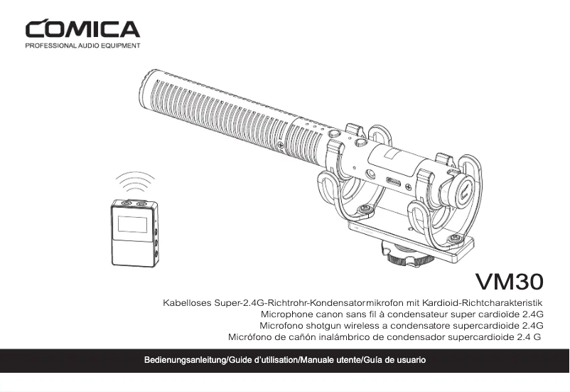 Page 1 de la notice Manuel utilisateur Comica CVM-VM30