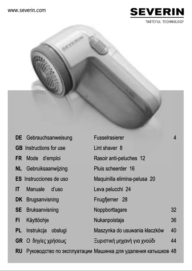 Page 1 de la notice Manuel utilisateur Severin CS 7976