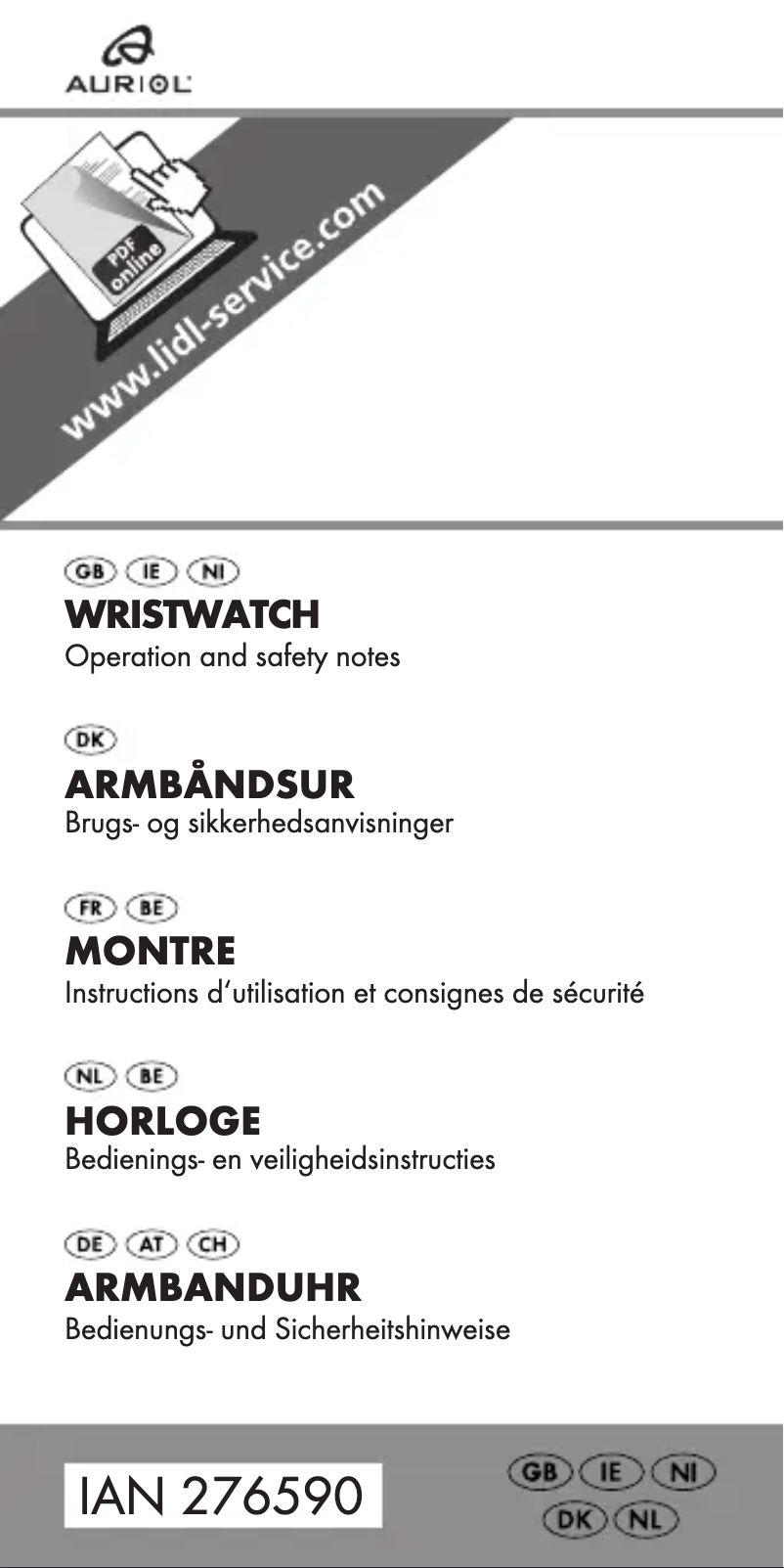 Página 1 del manual Manual de usuario Auriol IAN 276590