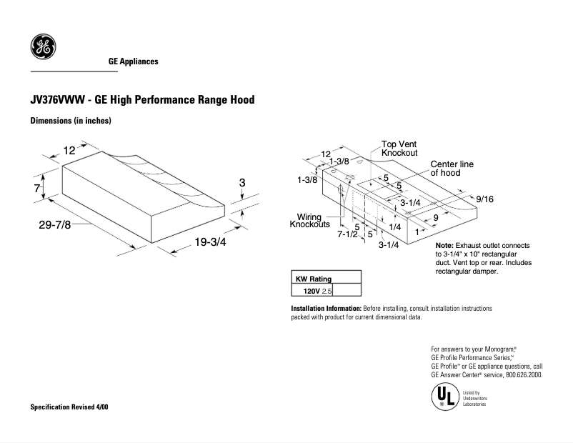 Image de la première page du manuel de l'appareil JV376VWW