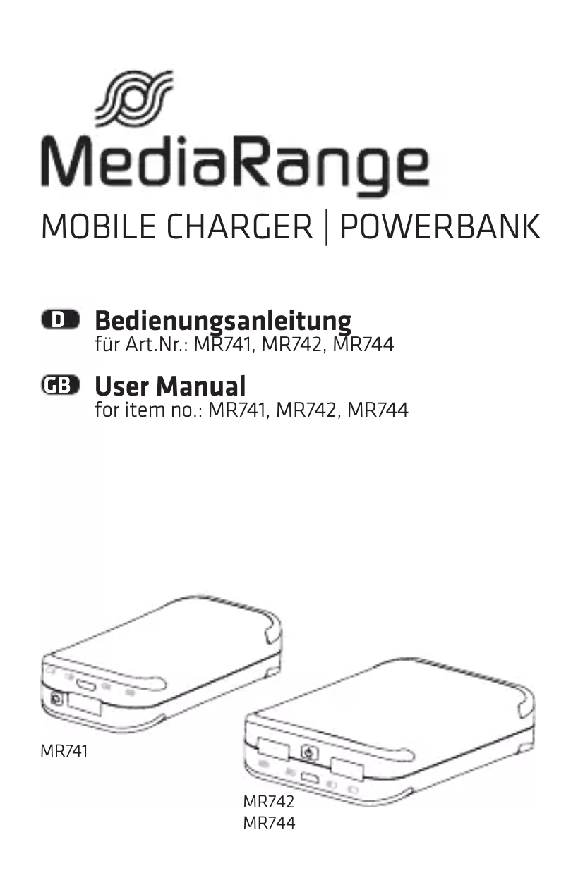Image de la première page du manuel de l'appareil MR741