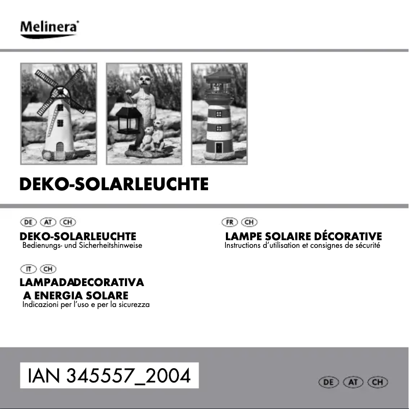 Page 1 de la notice Manuel utilisateur Melinera IAN 332884