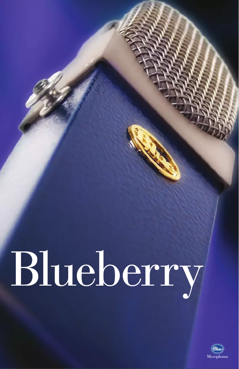 Image de la première page du manuel de l'appareil Blueberry