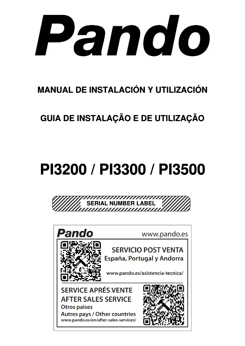 Page 1 de la notice Mode d'emploi Pando PI3500