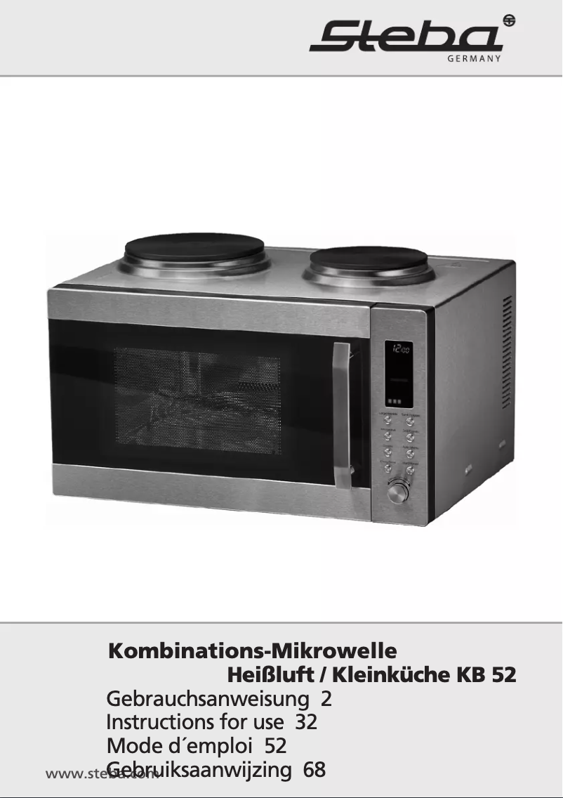 Page 1 de la notice Manuel utilisateur Steba KB52