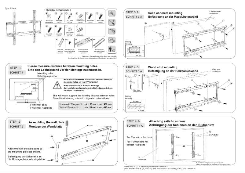 Page 1 de la notice Manuel utilisateur Ricoo F0144