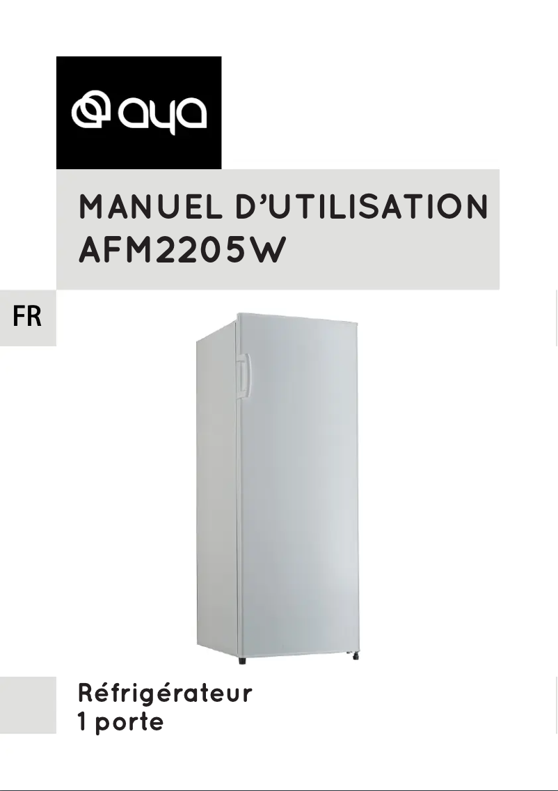 Page n°1 - Manuel utilisateur AYA AFM2205W