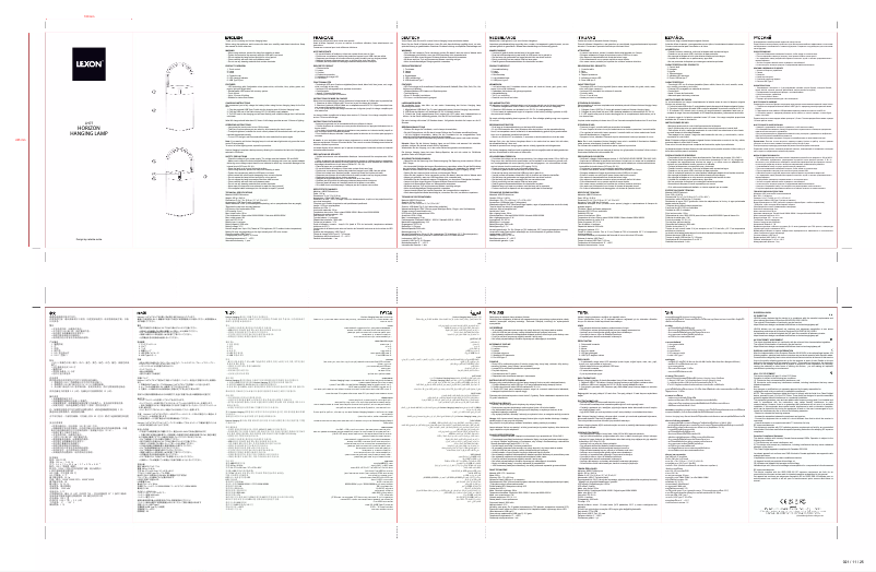 Page n°1 - Manuel utilisateur Lexon LH77