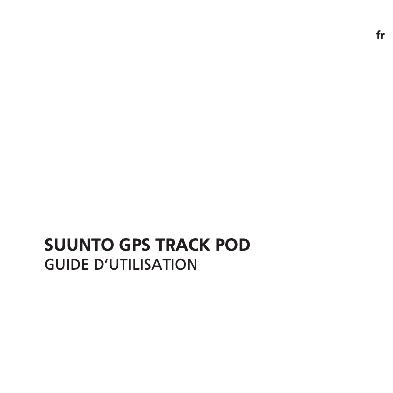 Imagen de la primera página del manual del dispositivo GPS Track Pod