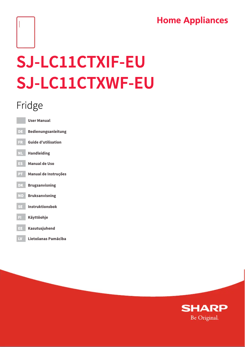 Page n°1 - Manuel utilisateur Sharp SJ-LC11CTXWF-EU