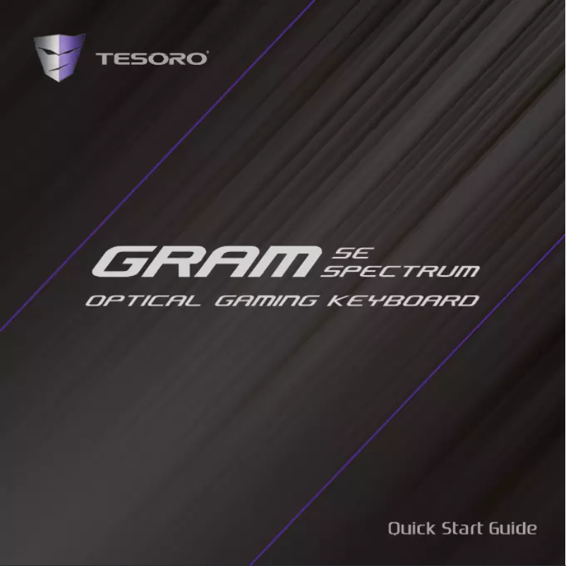 Page 1 de la notice Manuel utilisateur Tesoro Gram SE Spectrum