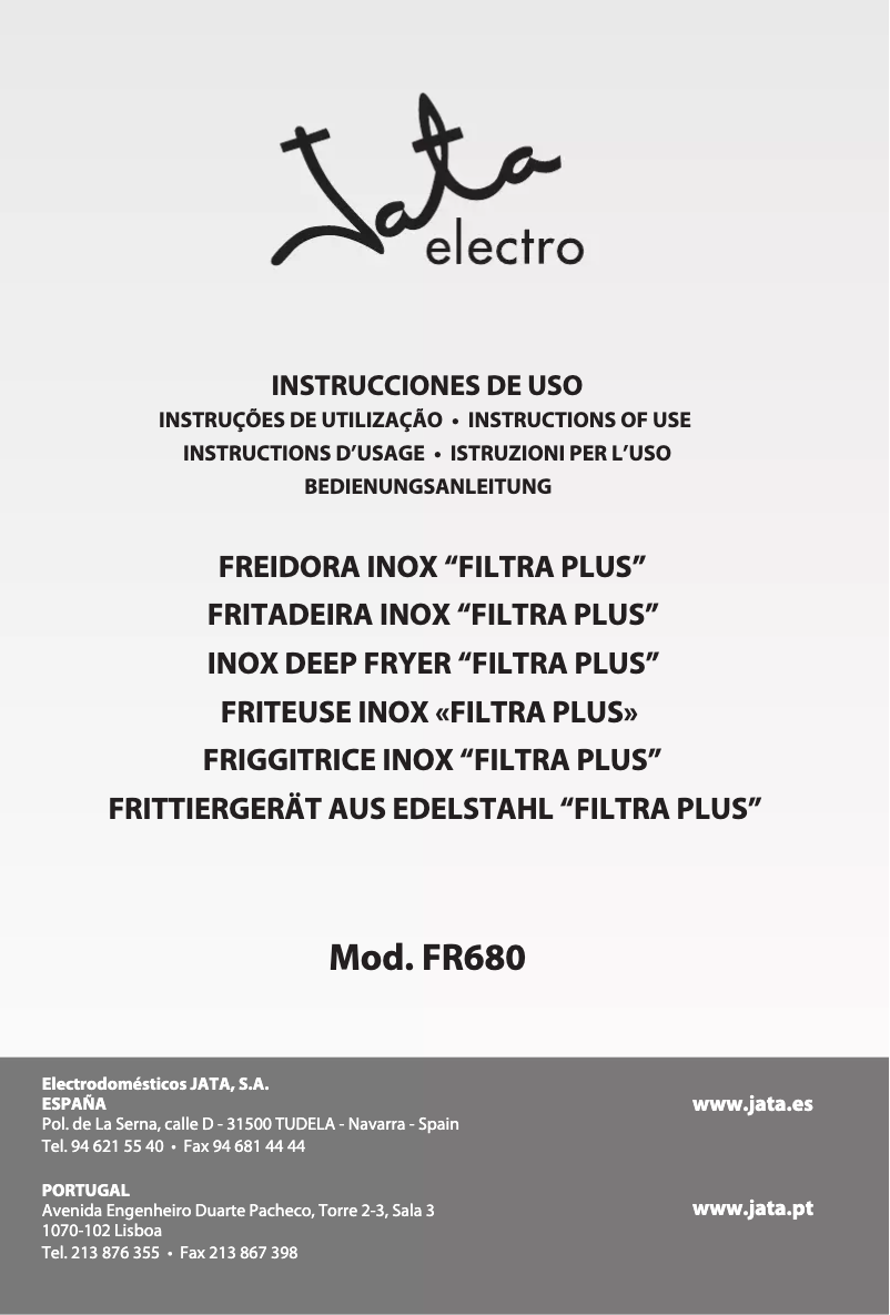 Page n°1 - Manuel utilisateur Jata FR680