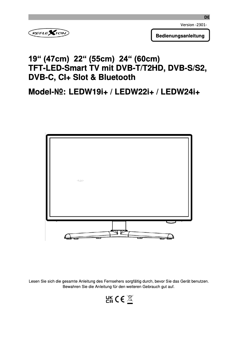 Image de la première page du manuel de l'appareil LEDW22i+