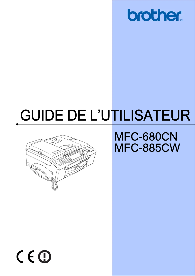 Image de la première page du manuel de l'appareil MFC-680CN