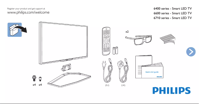 Page 1 of the manual Quick Start Guide Philips 48PFK6719