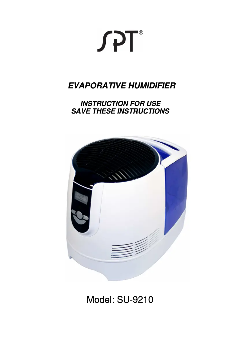 Page 1 de la notice Manuel utilisateur Sunpentown SU-9210