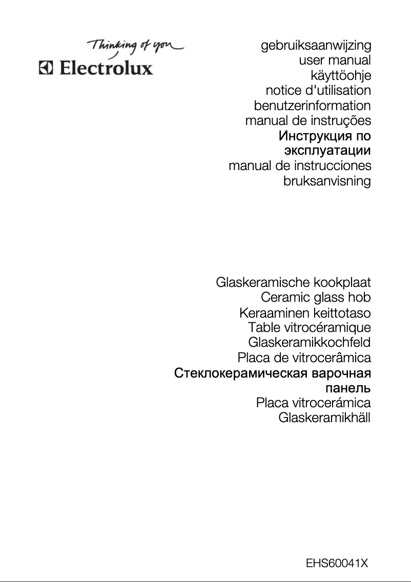 Page n°1 - Manuel utilisateur Electrolux EHS60041X