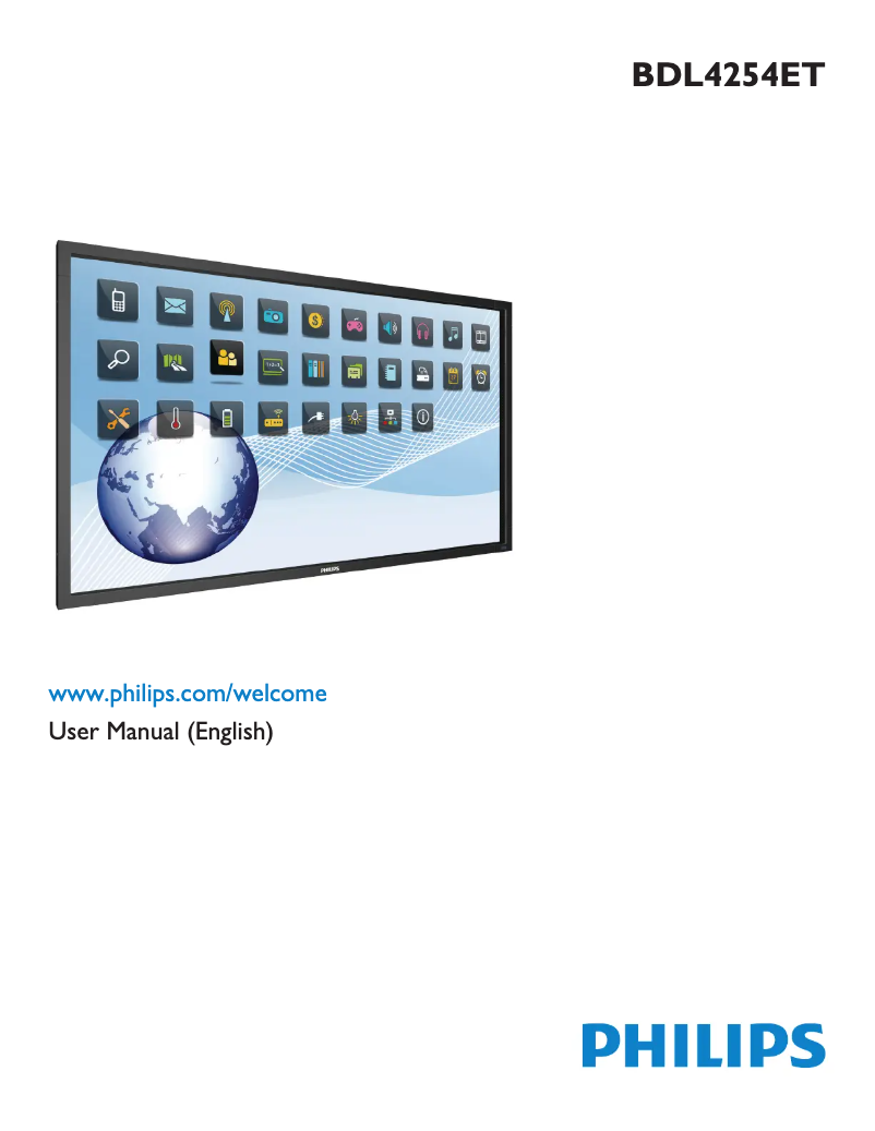 Image de la première page du manuel de l'appareil Signage Solutions BDL4254ET