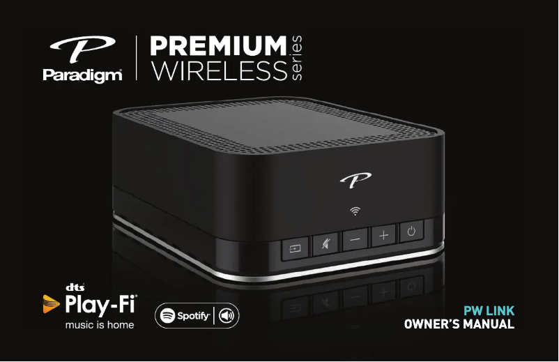 Page 1 de la notice Manuel utilisateur Paradigm PW LINK