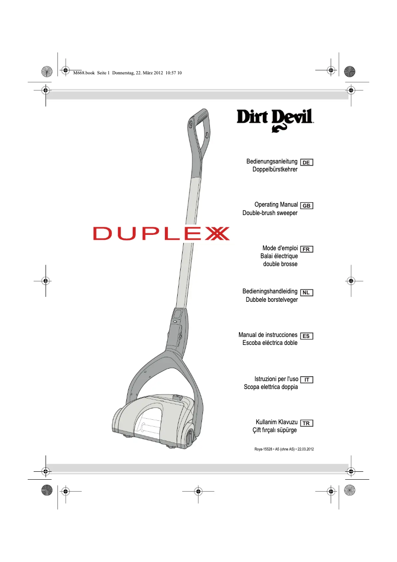 Page 1 de la notice Manuel utilisateur Dirt Devil M668 Duplex