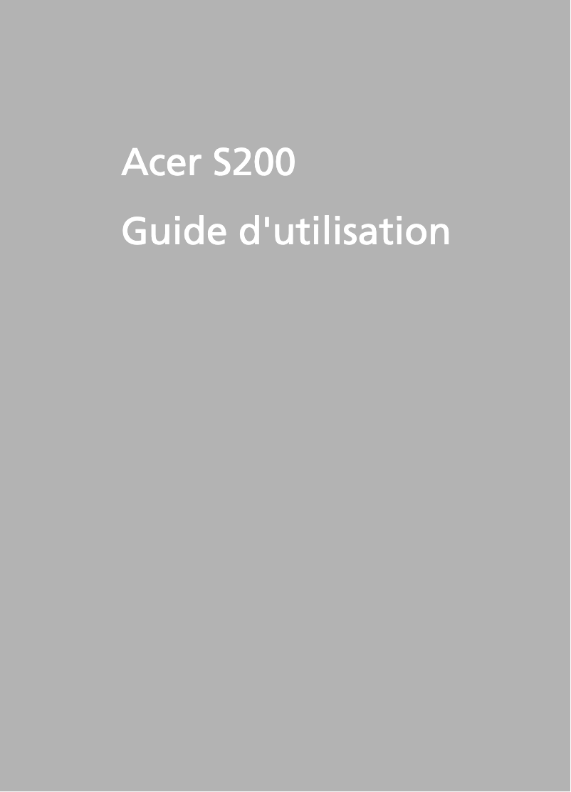 Página 1 del manual Manual de usuario Acer NeoTouch S200