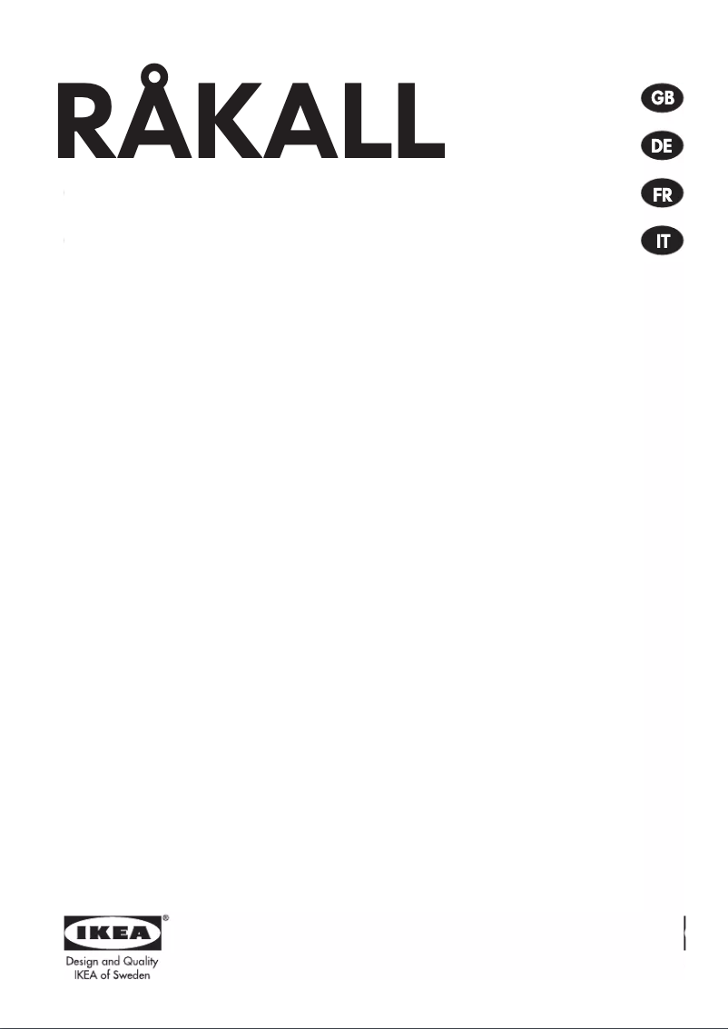 Page 1 de la notice Manuel utilisateur Ikea RAKALL