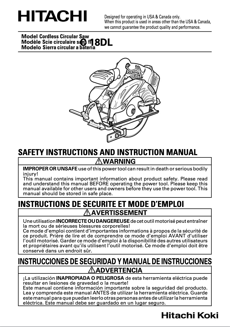 Image de la première page du manuel de l'appareil C 18DL