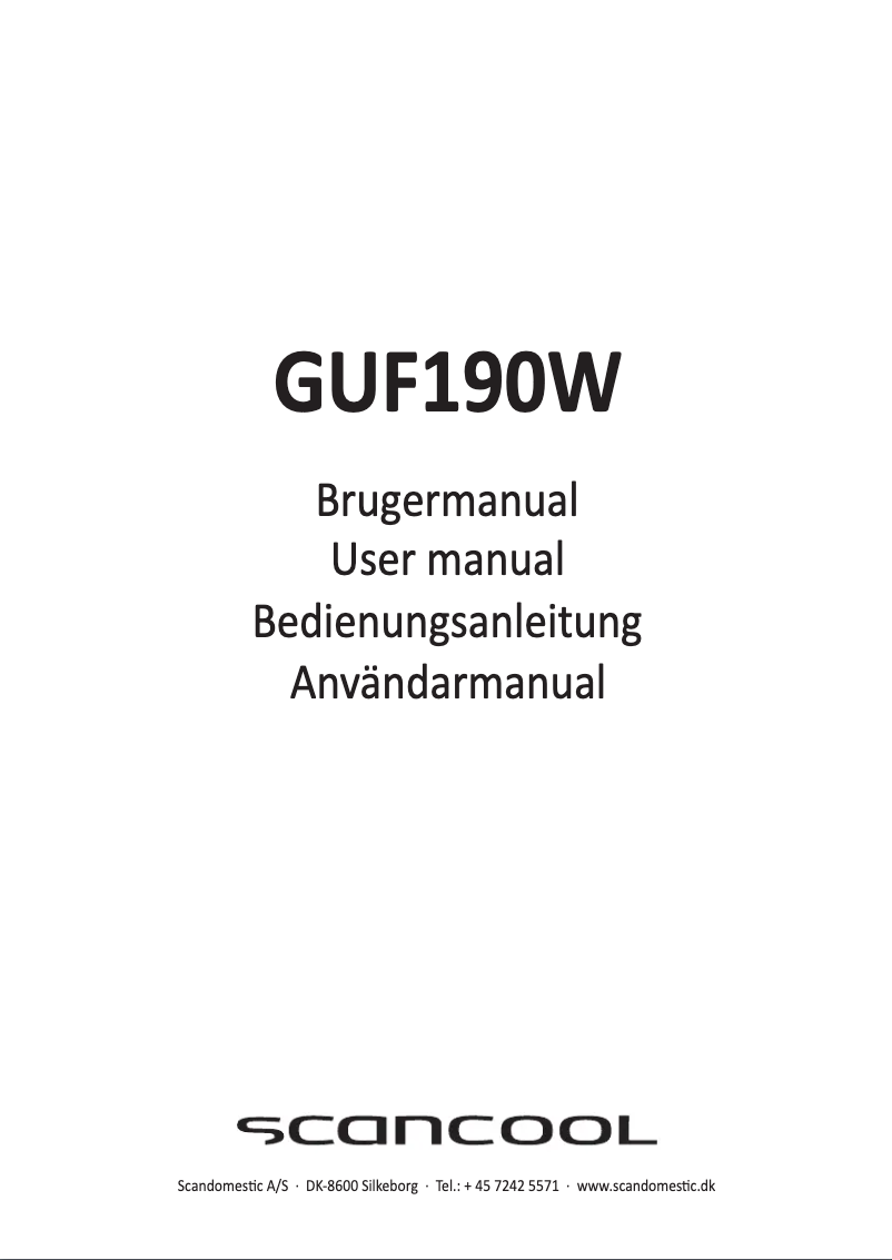 Page n°1 - Manuel utilisateur Scancool GUF190W